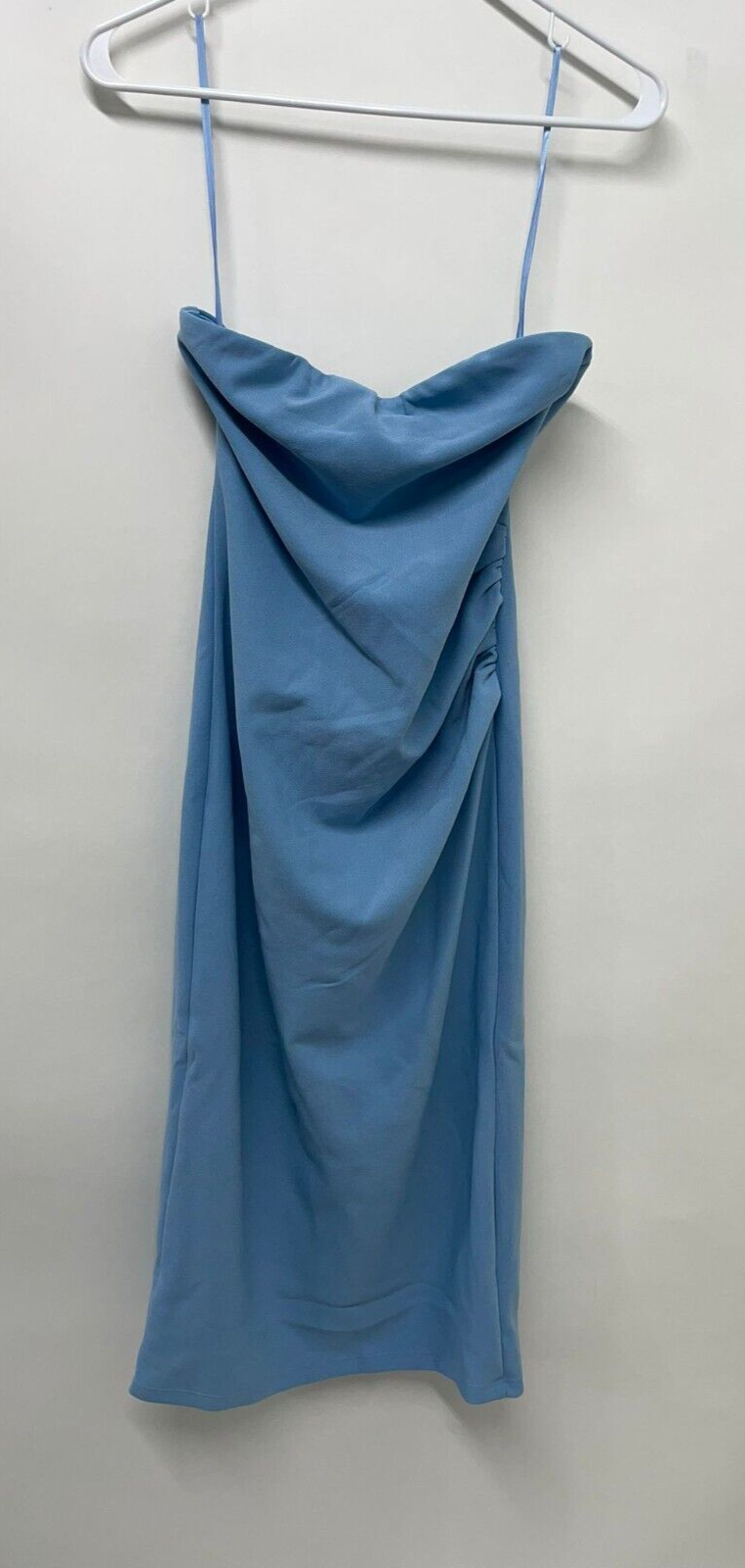 Petal + Pup Womens 8 Whitehaven Strapless Crepe Dress Cocktail Light Blue Ruched