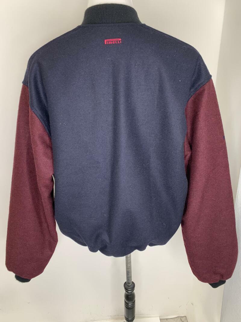 Pirelli Portfolio Mens XL Wool Varsity Bomber Letterman Jacket Racing Tires