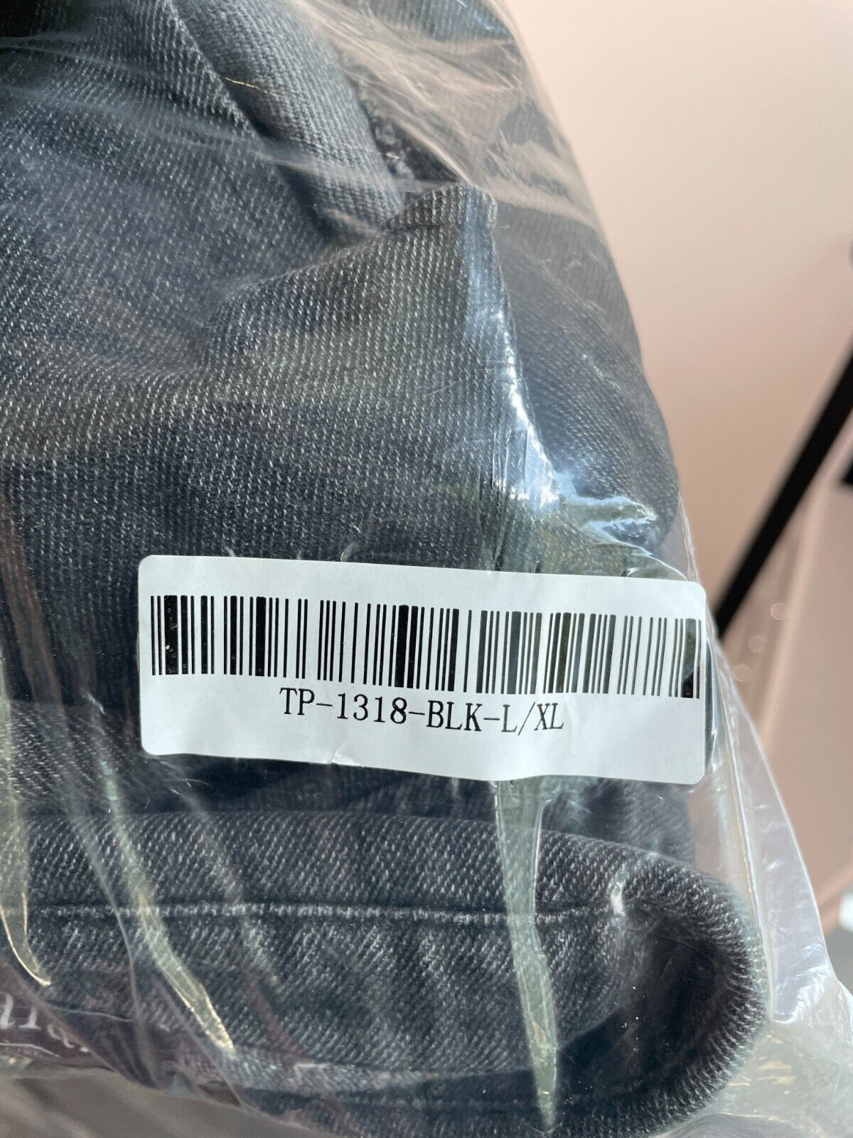 Lala Original Womens L/XL Betty Denim Grunge Shirt Jacket Black Button Up Boxy