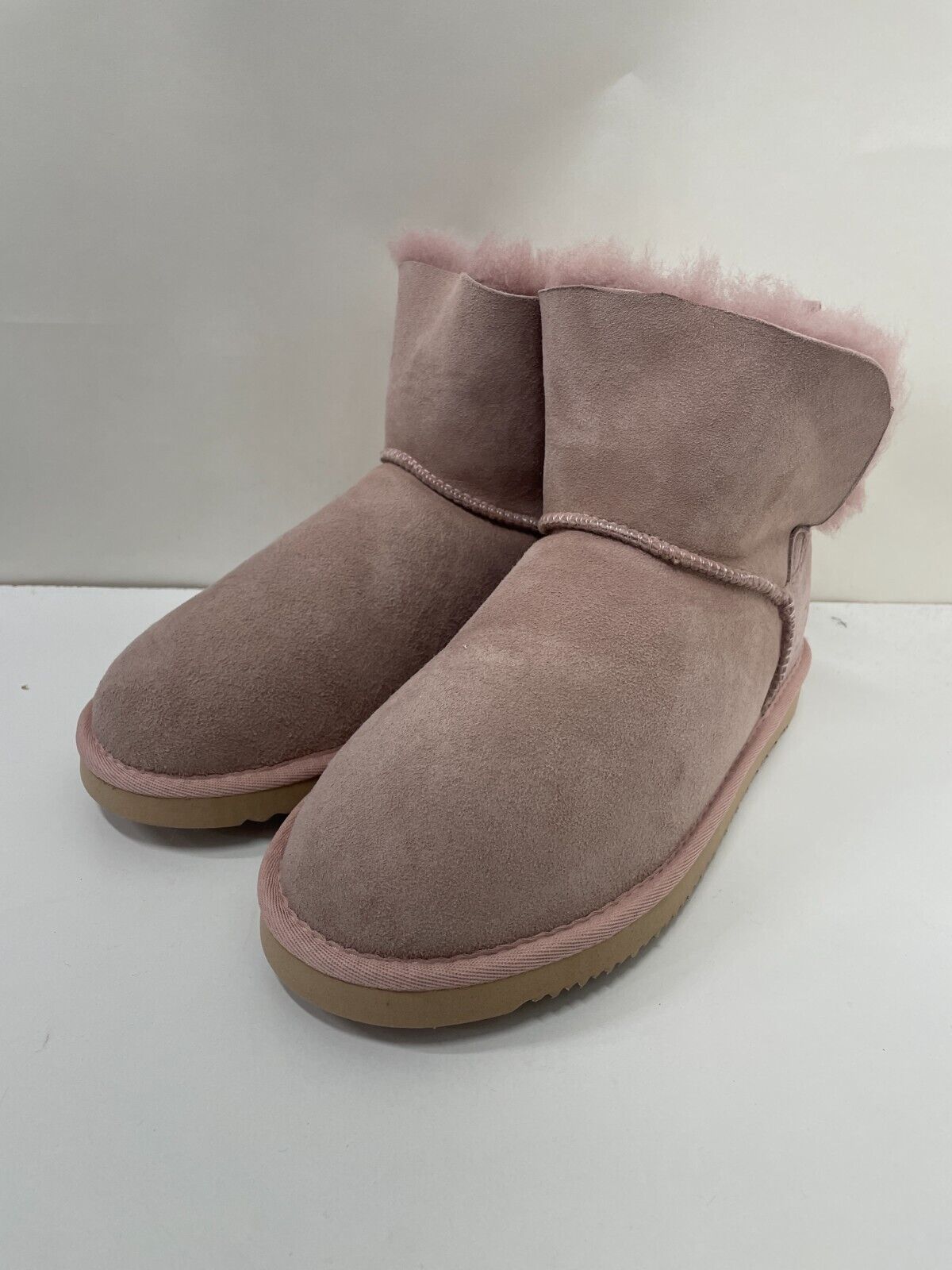 Fireside by Dearfoams Womens 10 Perth Genuine Shearling Foldover Boot Slipper