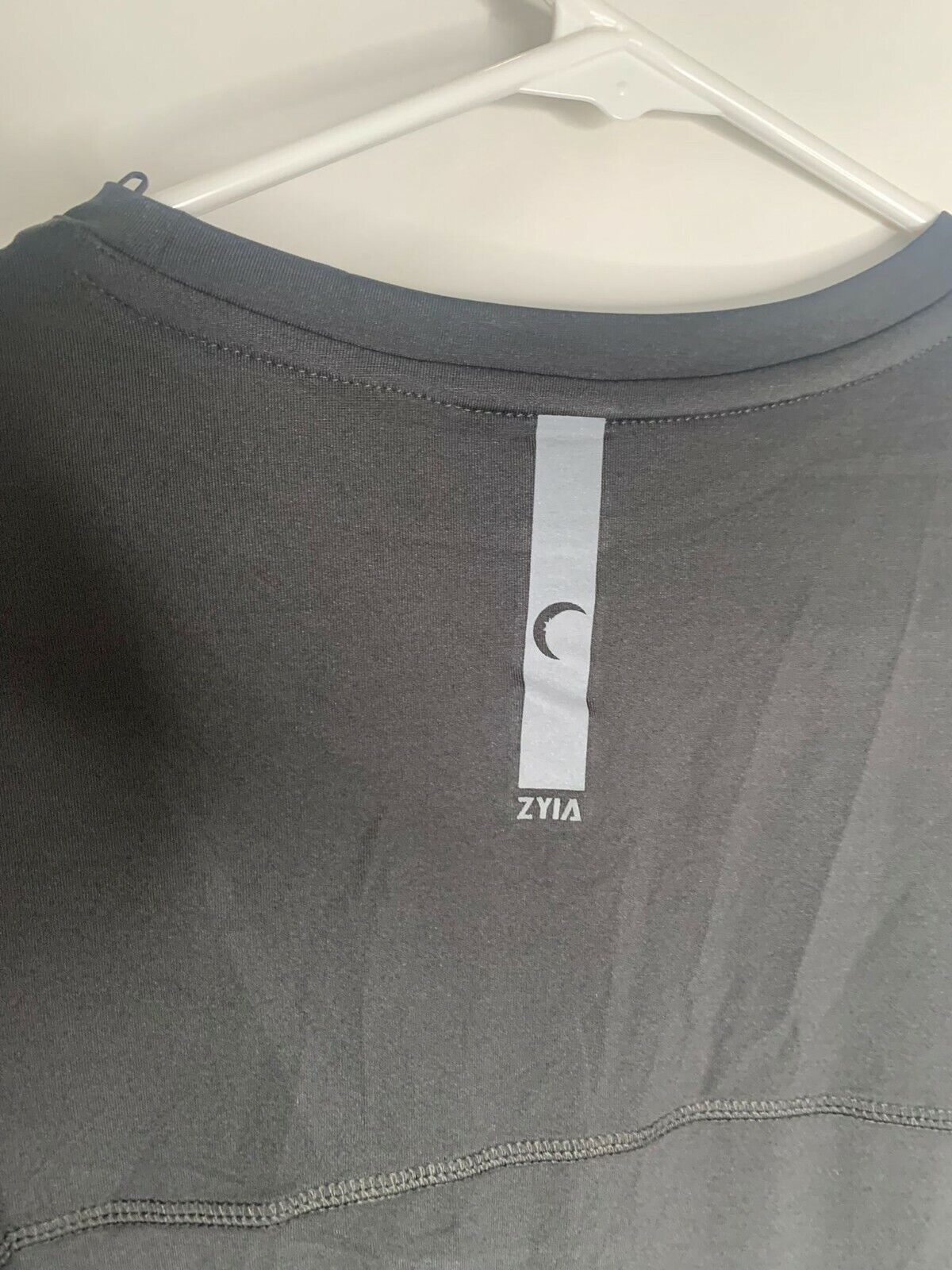 Zyia Active Mens L Black Breathe Shoulder Crewneck T Shirt Tee Gym Workout