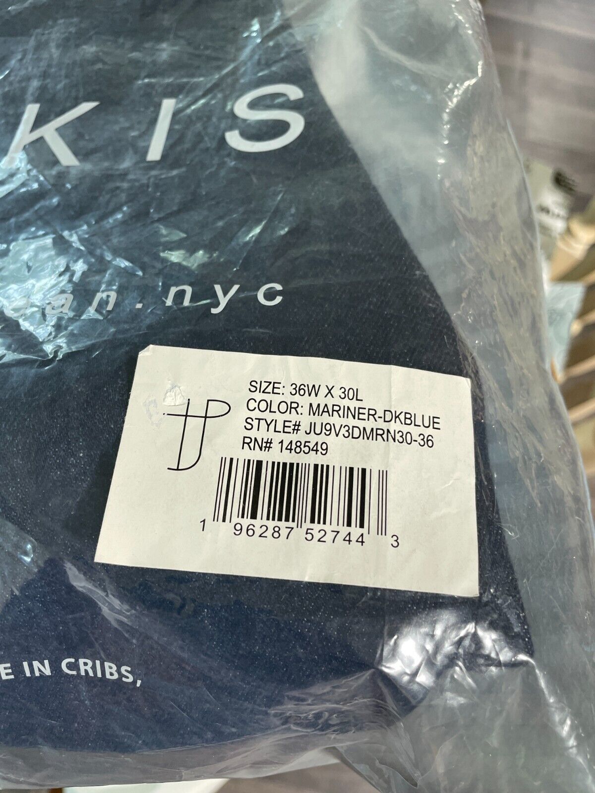 The Perfect Jean Mens 36x30 Athletic Fit Tapered 99% Cotton Denim Mariner Blue