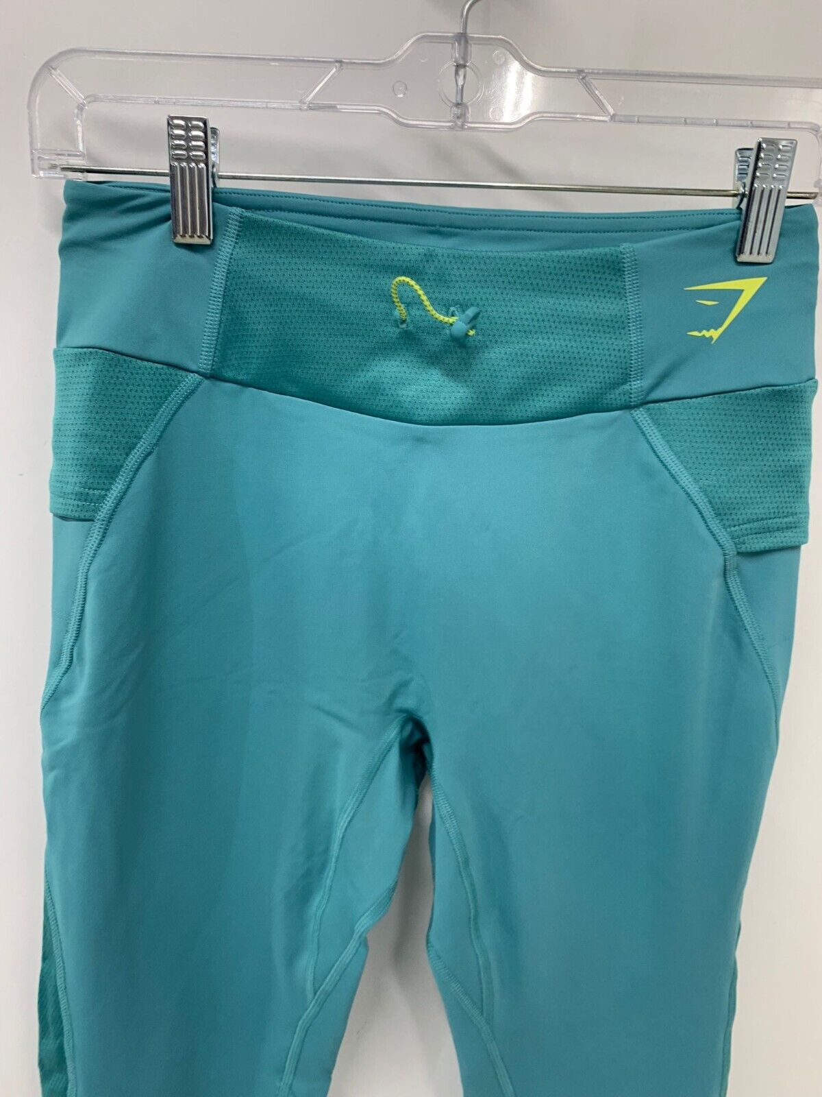 Gymshark Womens M Pulse Legging Corded Drawstring Yoga Pant Athletic Teal