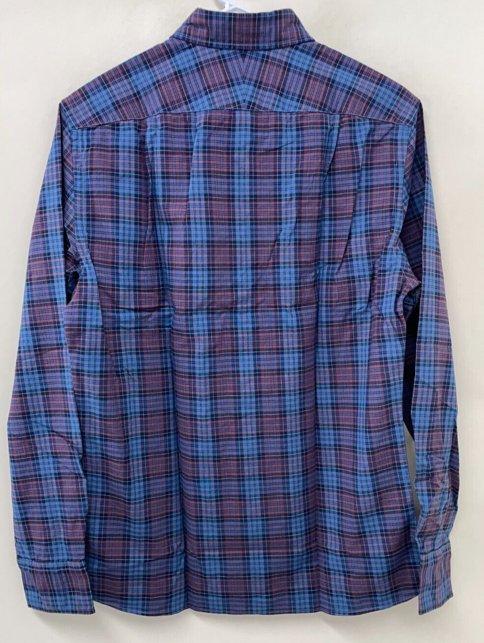 Charles Tyrwhitt Mens S Button Down Collar Washed Oxford Plaid Shirt Blackberry