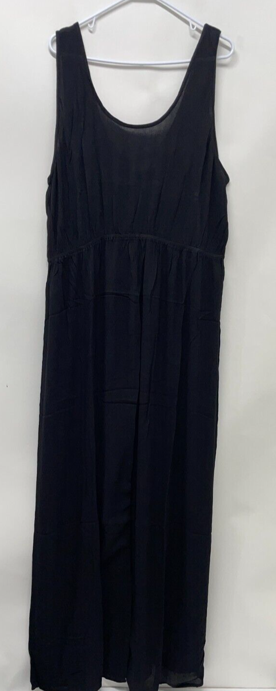 ASOS Design Womens 16 Maternity Crinkle Beach Jumpsuit Black 122943871 Wide Leg