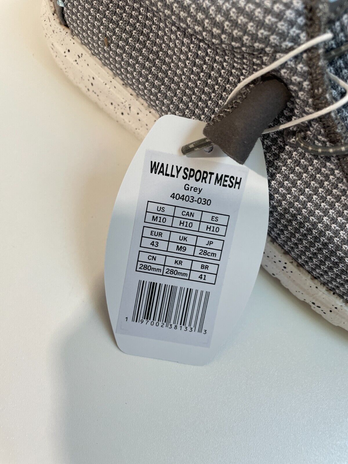 Hey Dude Men's 10 Wally Sport Mesh Gray Slip On Casual Shoes Gray 40403-030