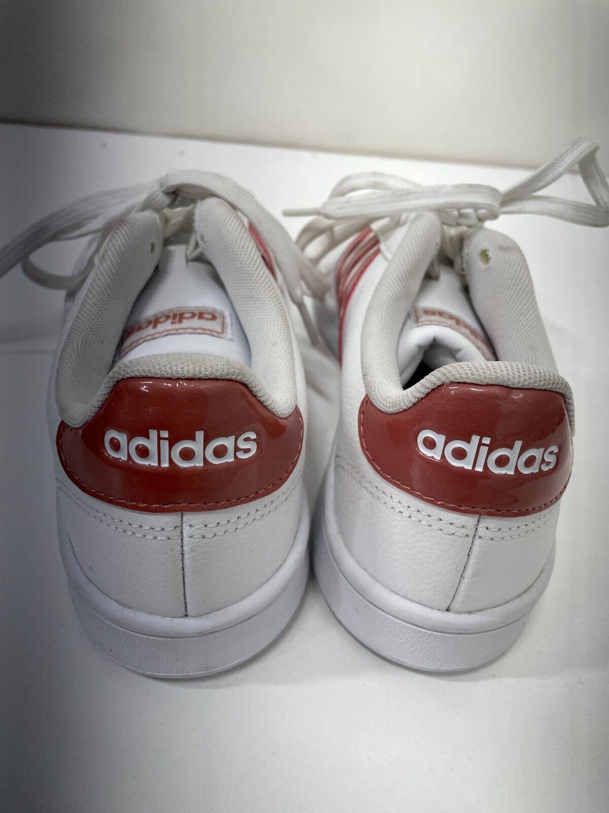 adidas Women's 6.5 Grand Court Shoe Raw Pink White Vegan Leather Sneaker EE8178
