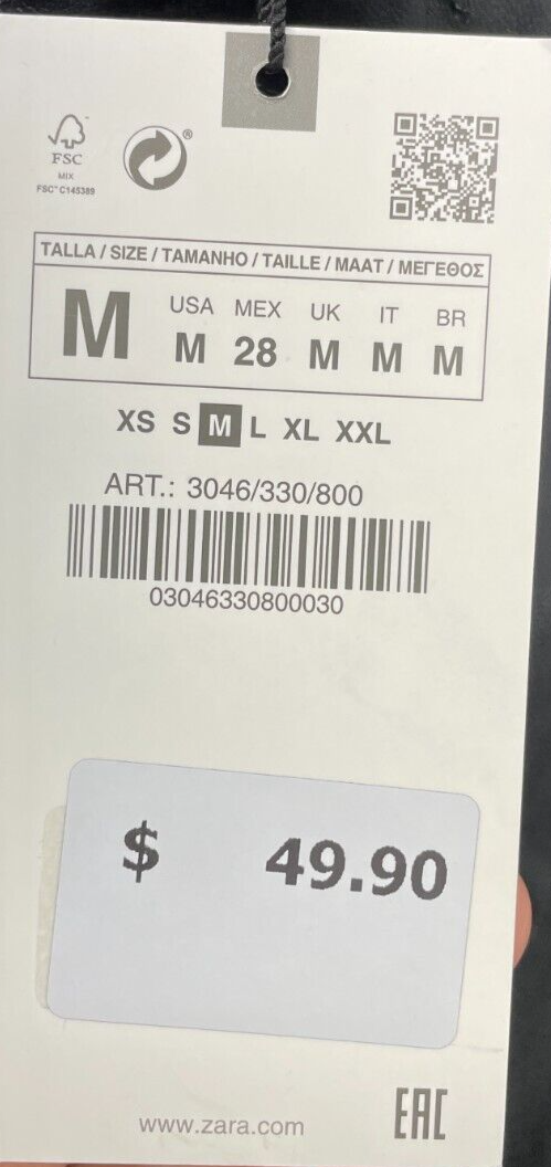 Zara Womens M Faux Leather Layered Skirt With Belt Black Midi Length 3046/330