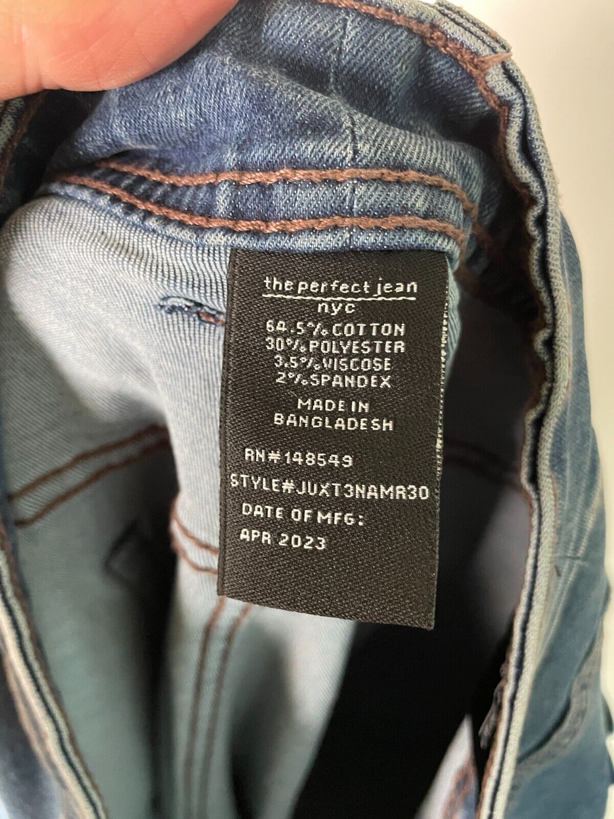 The Perfect Jean Mens 44x30 OG Stretch Athletic Admiral Mid Blue Jeans JUXT3NAMR