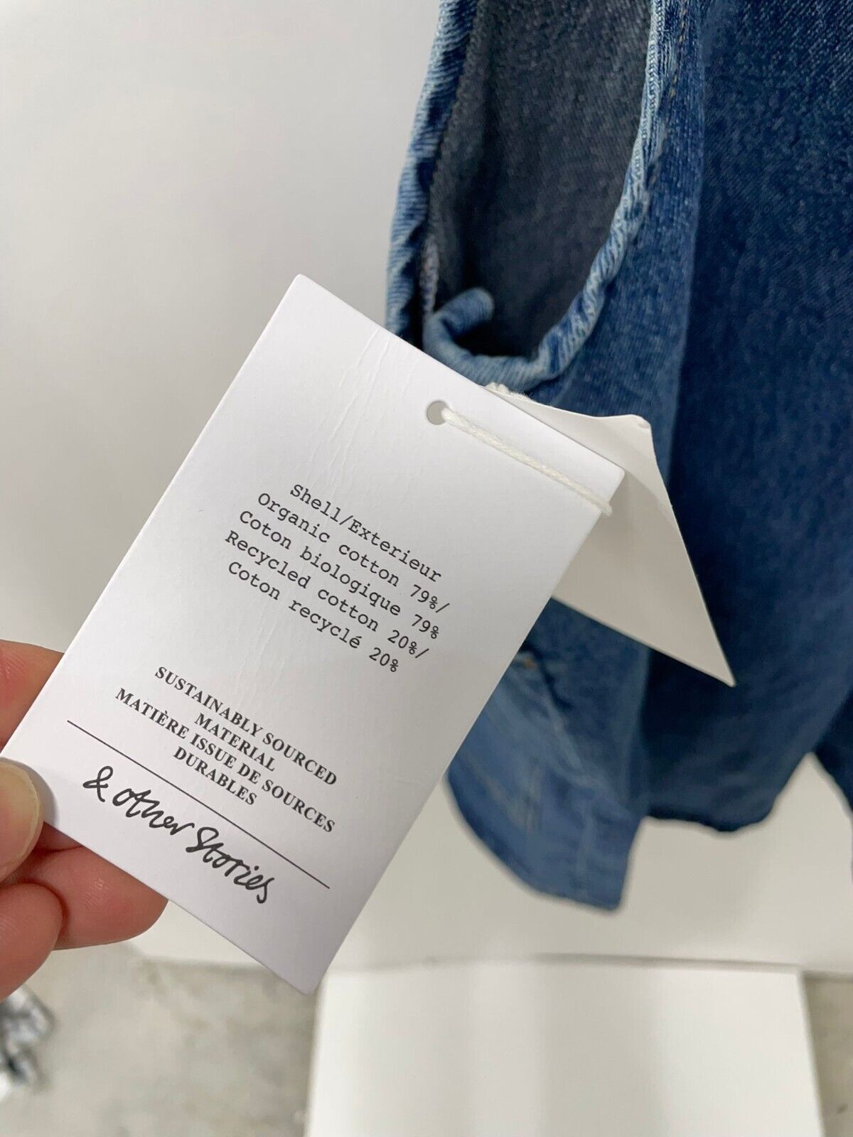 Paris Atelier & Other Stories Womens 2 Denim Jean Overall Mini Dress