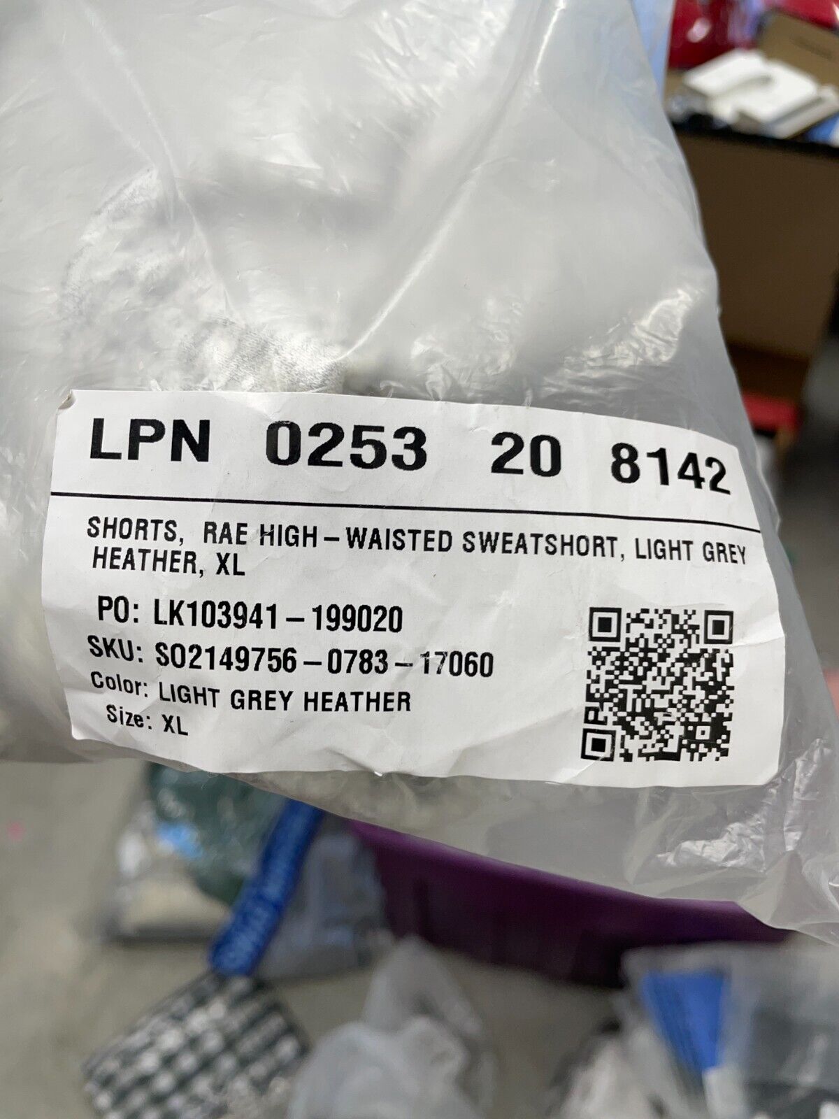 Fabletics Womens XL Rae High-Waisted Sweat Shorts Light Grey Heather SO2149756