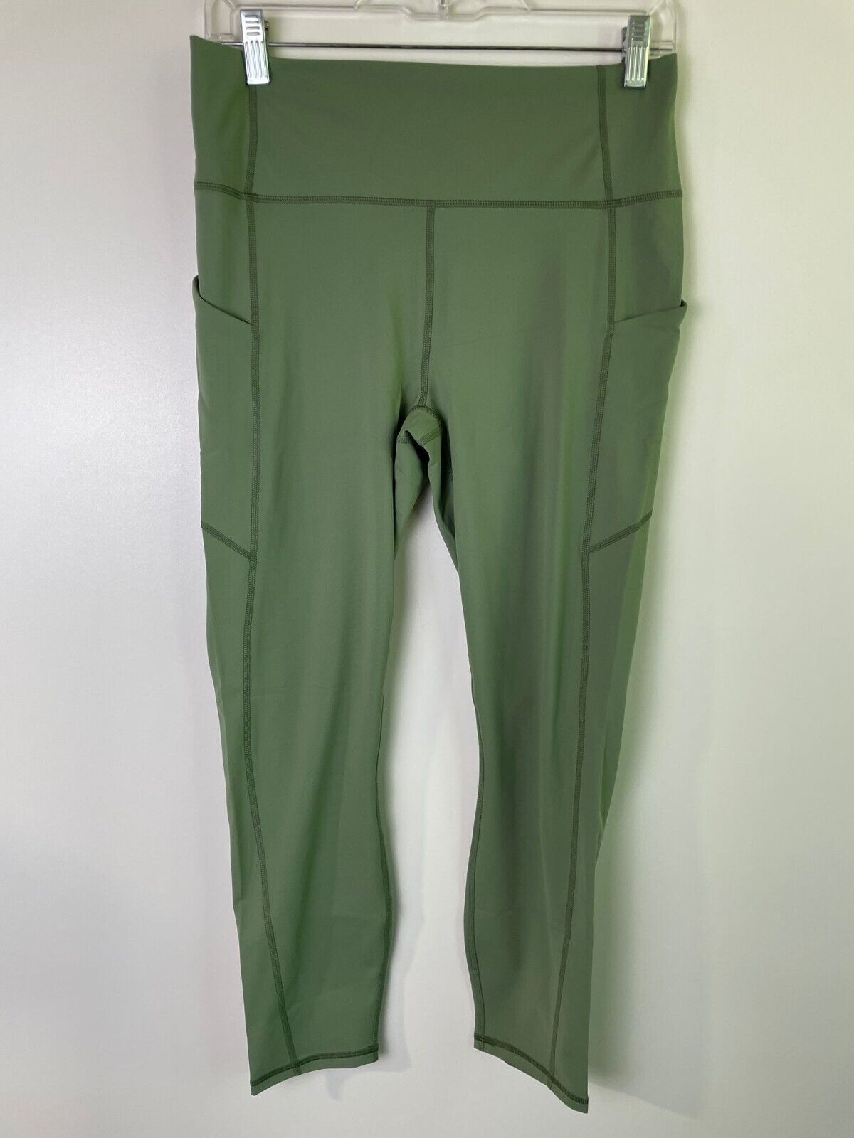 Fabletics Women's L Oasis PureLuxe High-Waisted 7/8 Legging Leaf Green Yoga Pant
