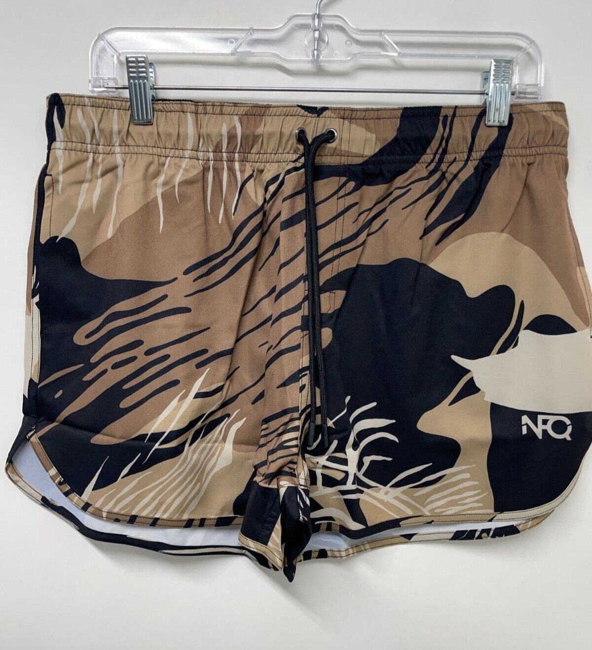 NFQ Women's XL Performance Shorts Desert Rhodie Brown Drawstring Pockets NWT