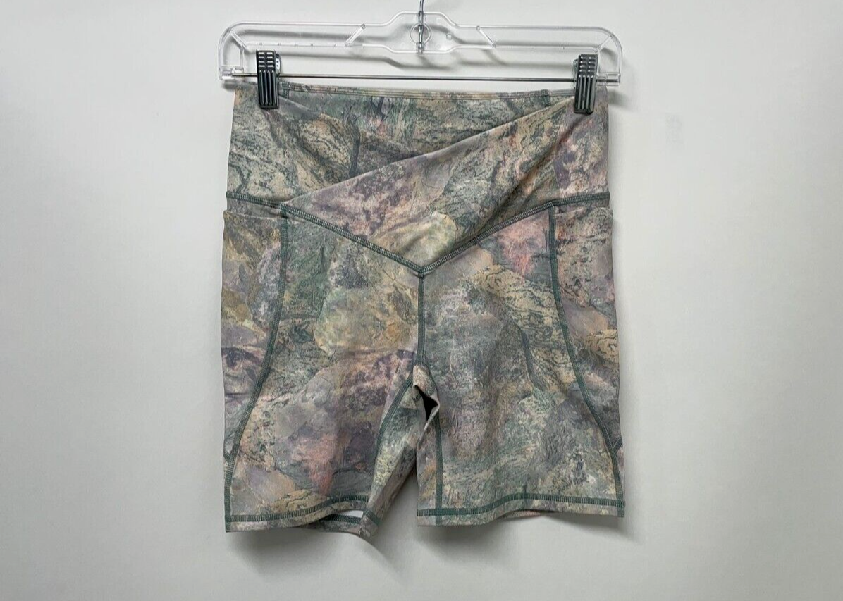 Fabletics Women's S High-Waisted Pureluxe Crossover Short 6" Moonrock Pocket NWT