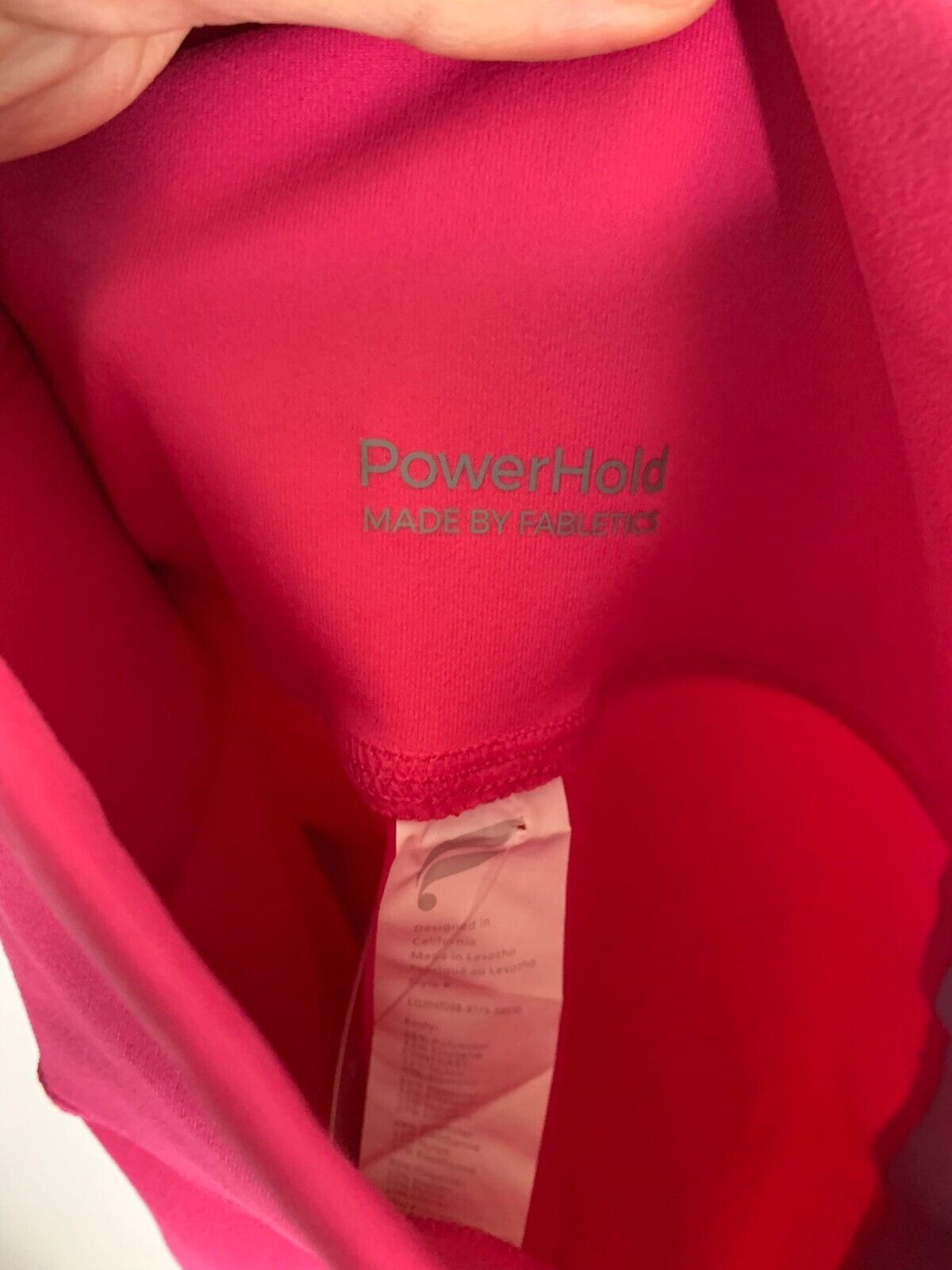 Fabletics Womens S Mila High Waisted Pocket Legging Short Plush Pink Powerhold