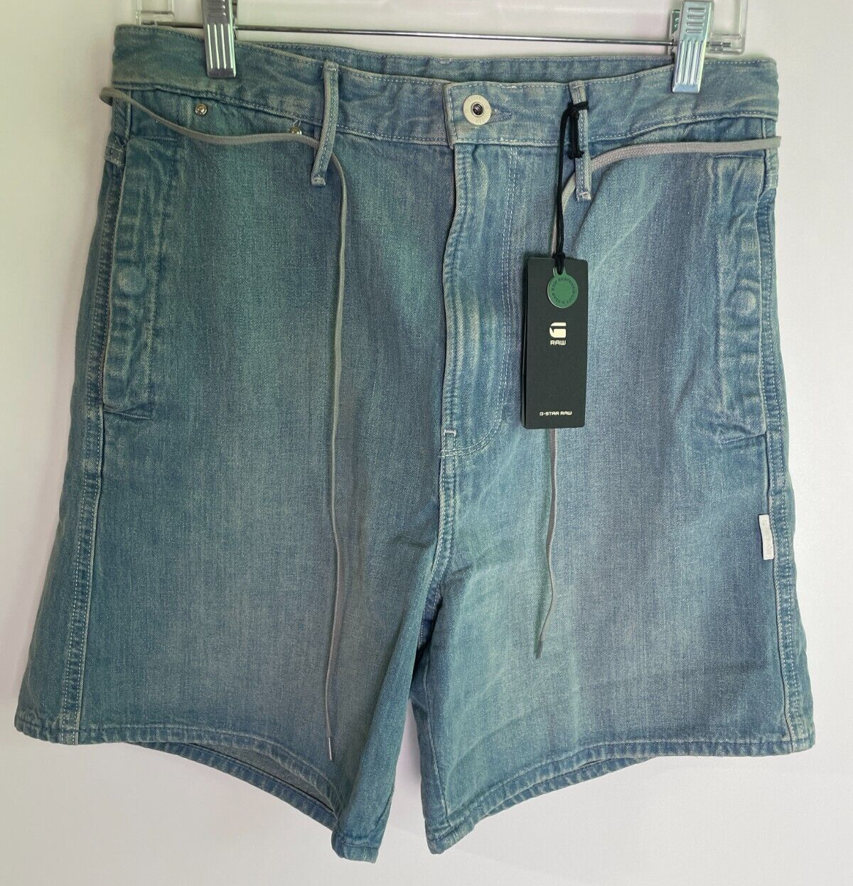 G-Star RAW Women's 26 Lynton Denim Jean Shorts Blue High-Waist D21411-C966