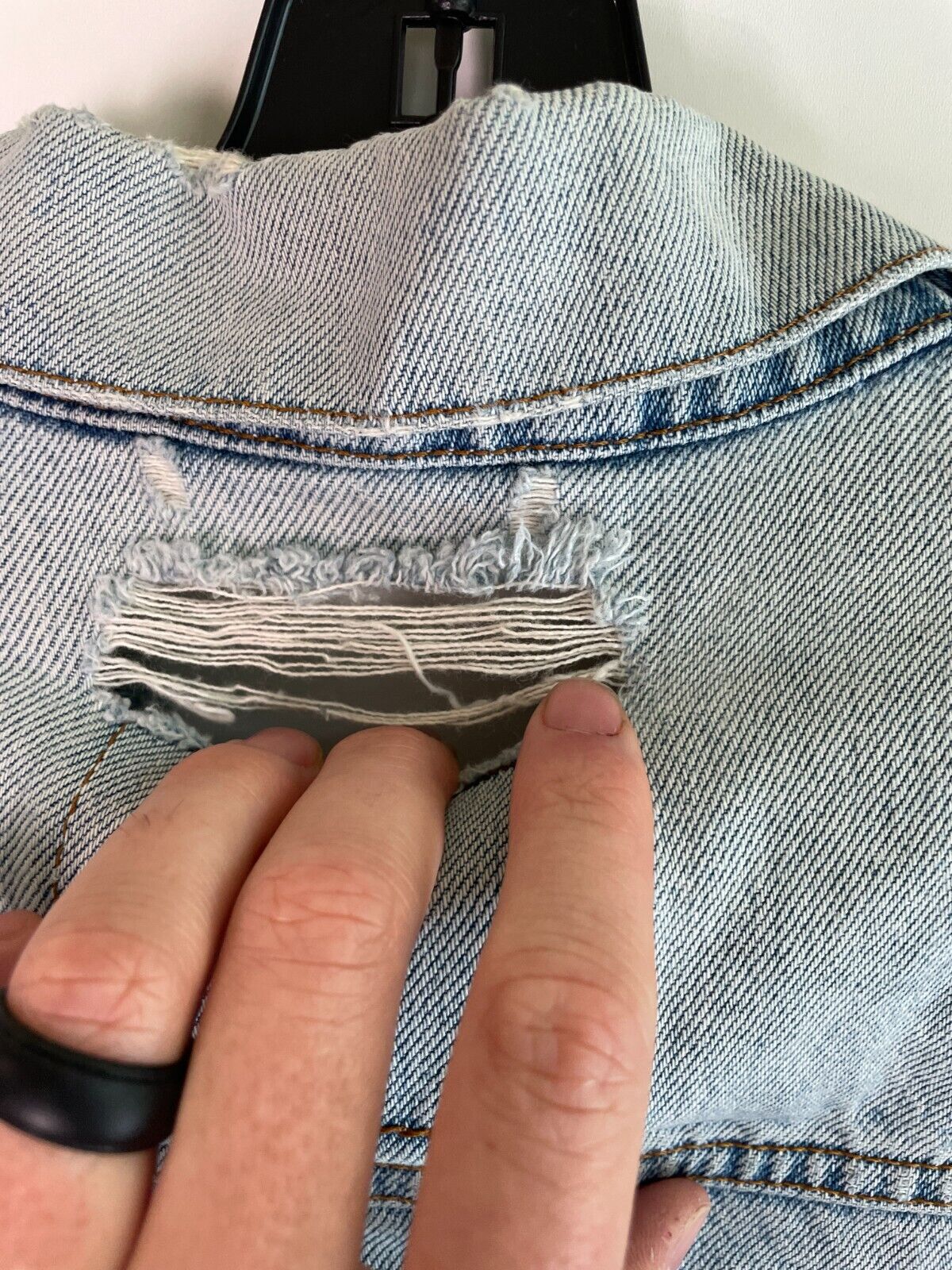 Levi's Strauss Mens L Type 3 Denim Jean Trucker Jacket Light Wash 70503 02 VTG