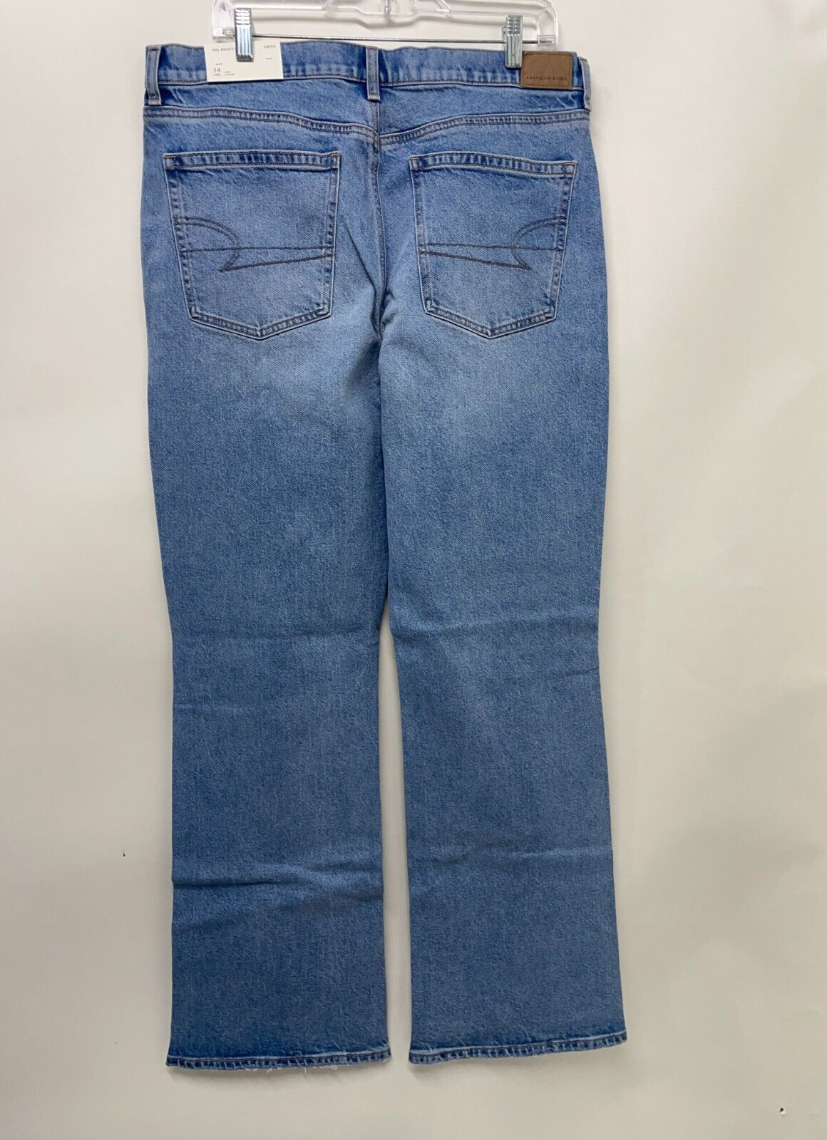 American Eagle Womens 14L '90s Bootcut Jeans Faded Indigo Stretch Denim 4038910