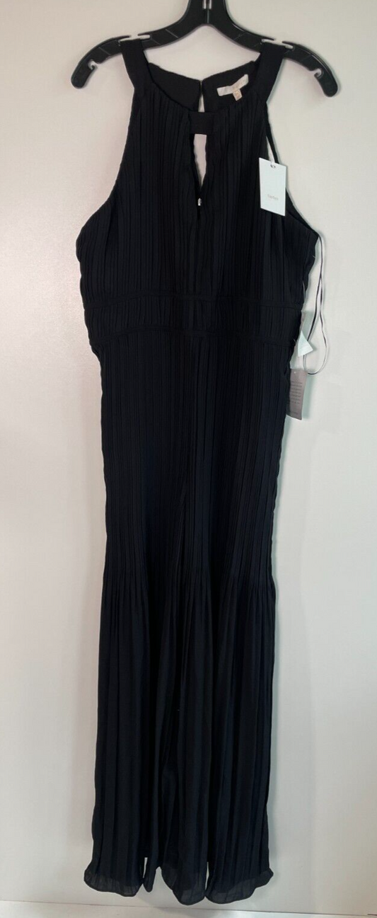 Harlyn Womens 2XL Pleated Wide Leg Cut Out Jumpsuit Black YR-5025-NP Nordstrom
