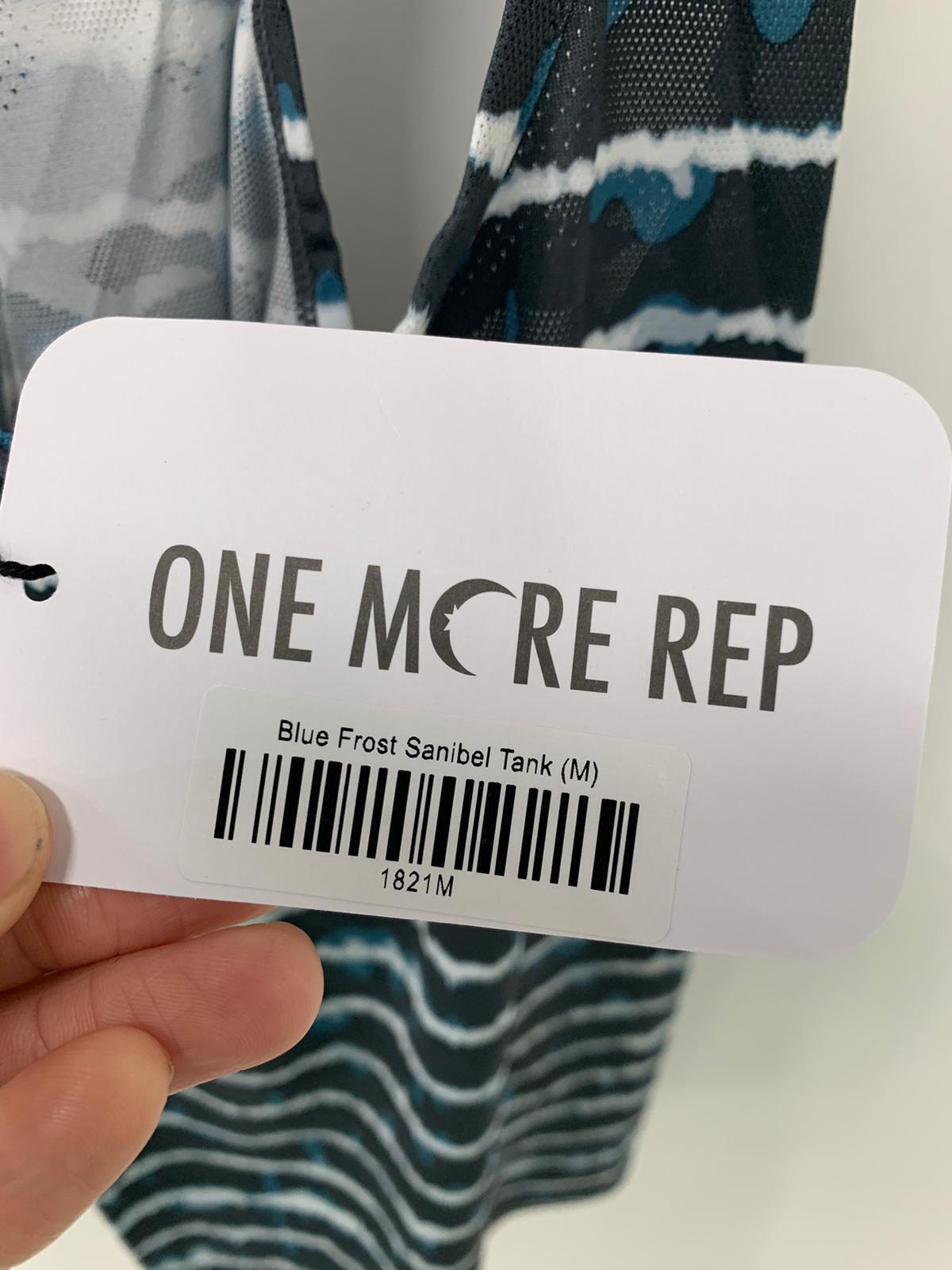 Zyia Active Womens Sanibel Racerback Tie Dye Tank Top Blue Frost Stripe Yoga