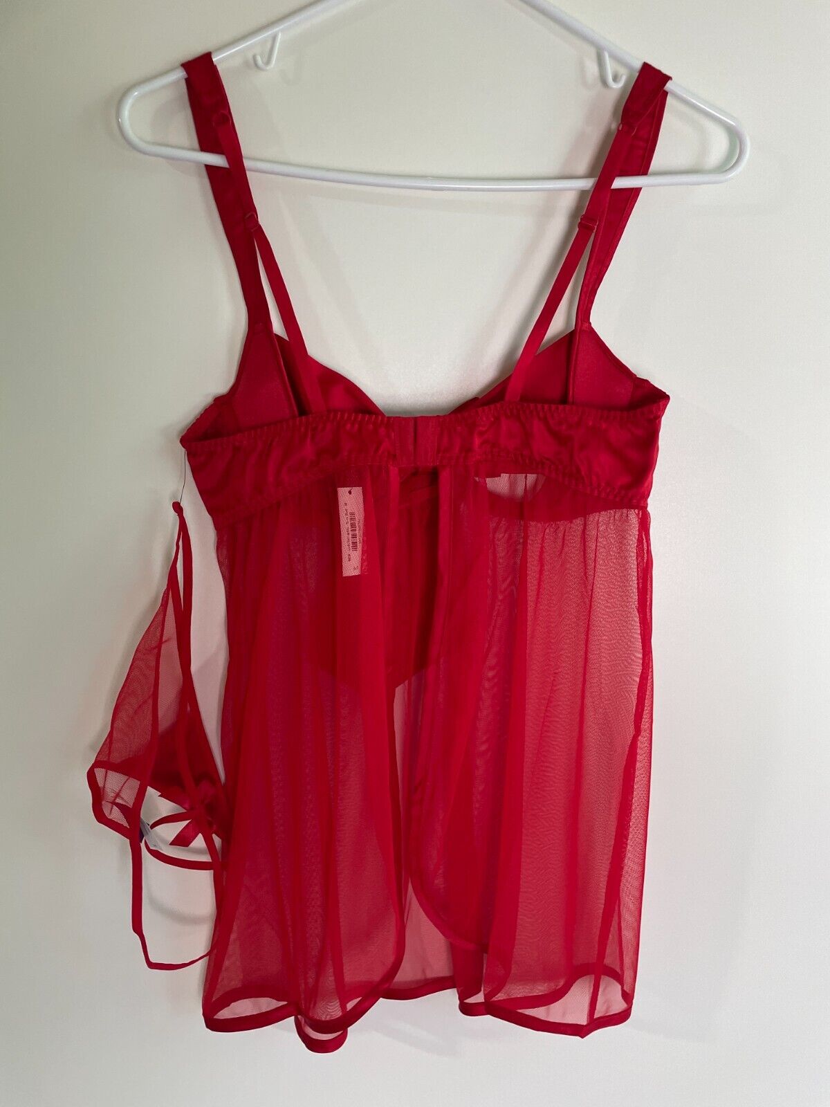 Adore Me Women's M Besima Unlined Babydoll Lingerie Set True Red LI-07847-BBD