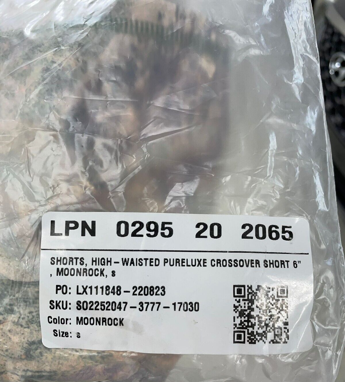 Fabletics Women's S High-Waisted Pureluxe Crossover Short 6" Moonrock Pocket NWT