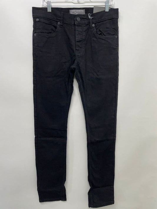 French Connection Mens 34x34 Denim Slim Fit Jeans Black 54QOB ASOS 33x34