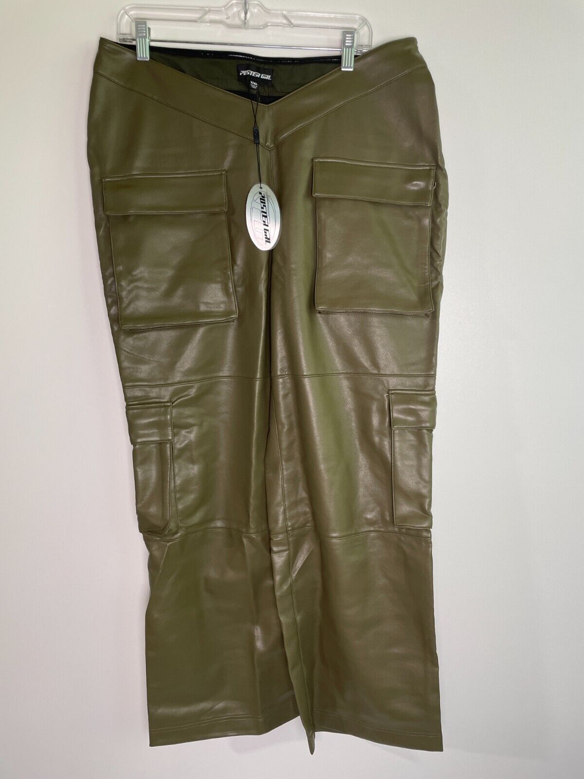 Poster Grl Women's XXL Path of Destruction Vegan Leather Cargo Pants Dolls Kill