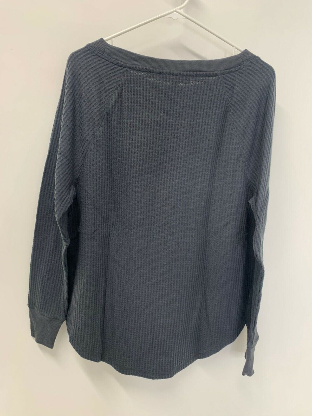 Loft Womens L Lot of 2 Waffle Gray Ivory Shirttail Tunic Top Sweater Ann Taylor