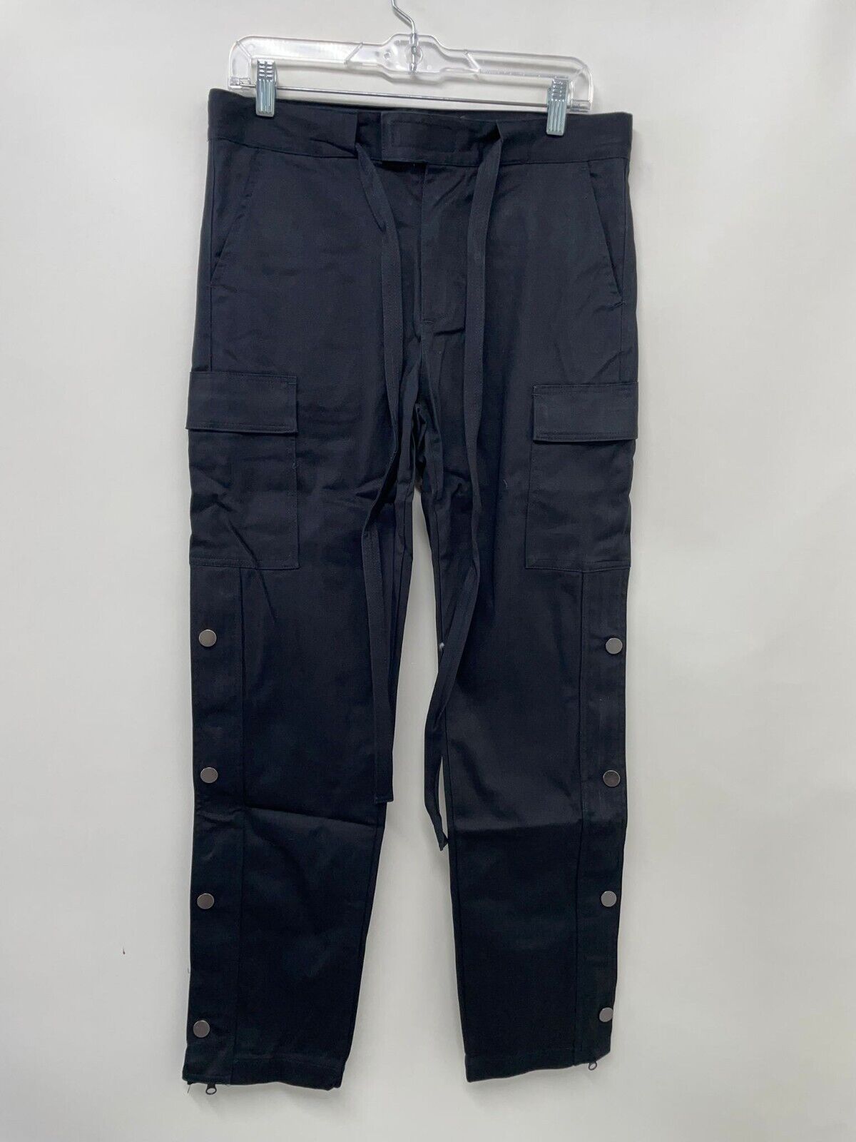 Young & Reckless Mens M Lot of 2 Ryder Cargo Pants Black & Gray Snap Detail