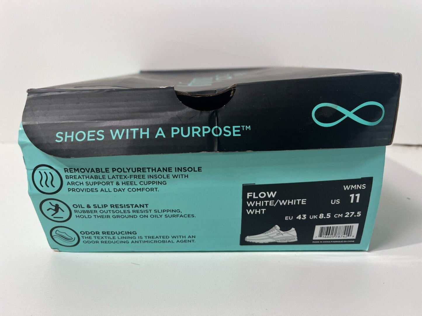 Cherokee Uniforms Women's 11 Infinity Flow Leather Slip On Sneaker Shoes White