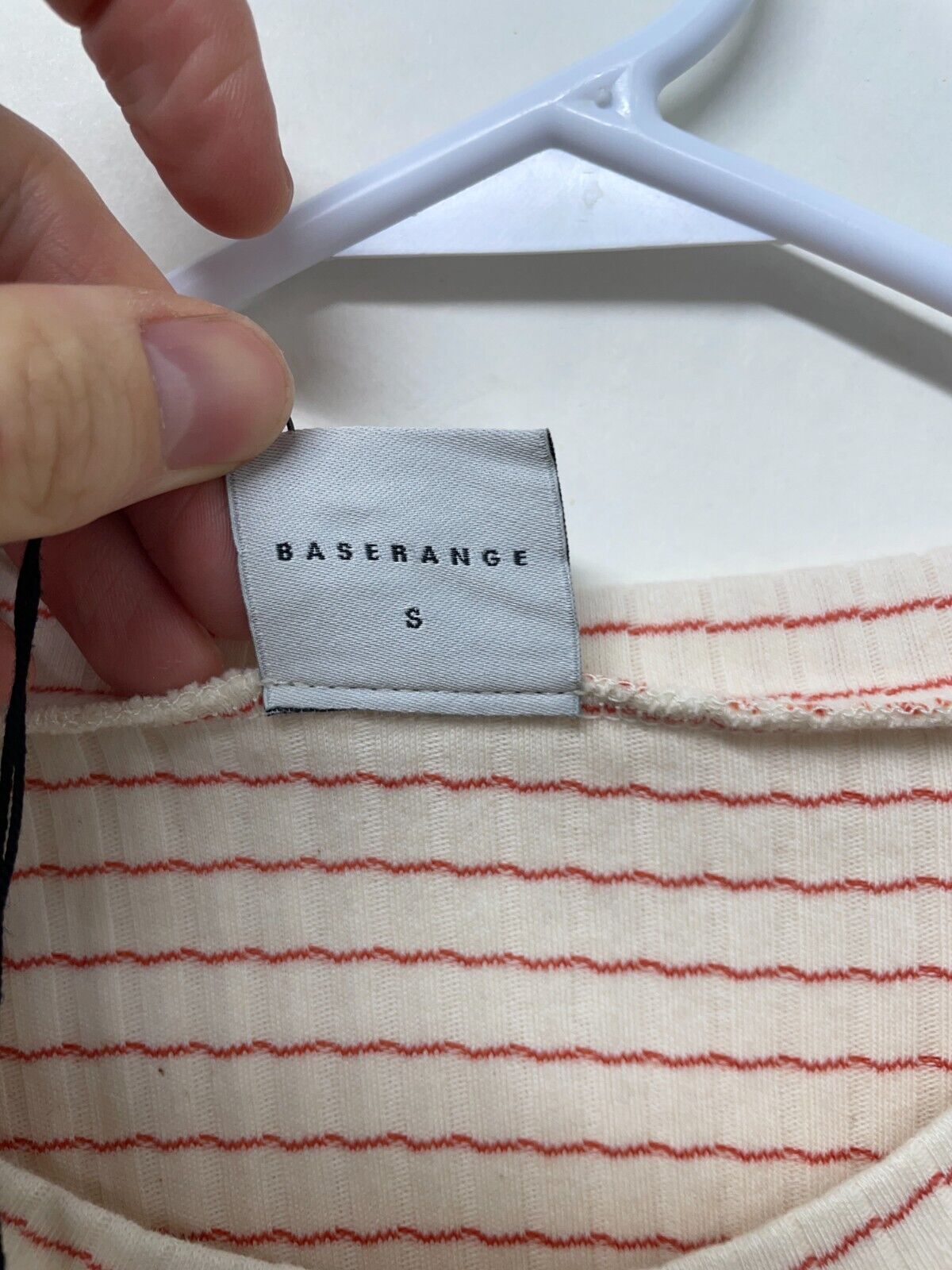 Baserange Women's S Shaw Kaftan Sleeveless Dress Red/White Stripe Wrap Back NWT