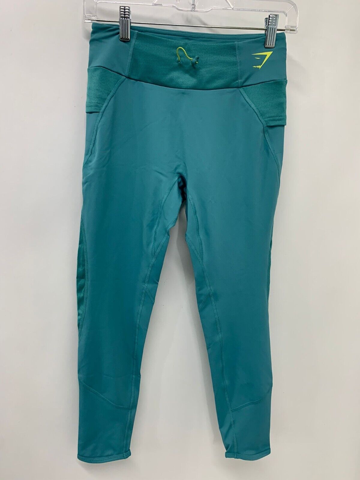 Gymshark Womens M Pulse Legging Corded Drawstring Yoga Pant Athletic Teal