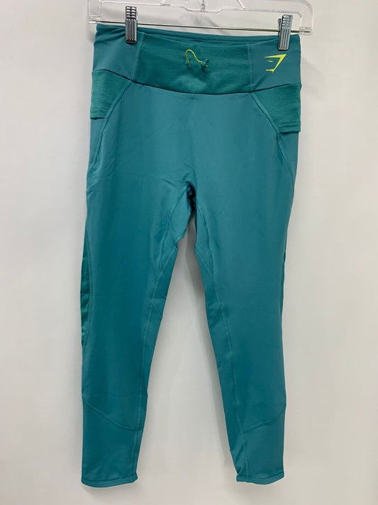 Gymshark Womens M Pulse Legging Corded Drawstring Yoga Pant Athletic Teal