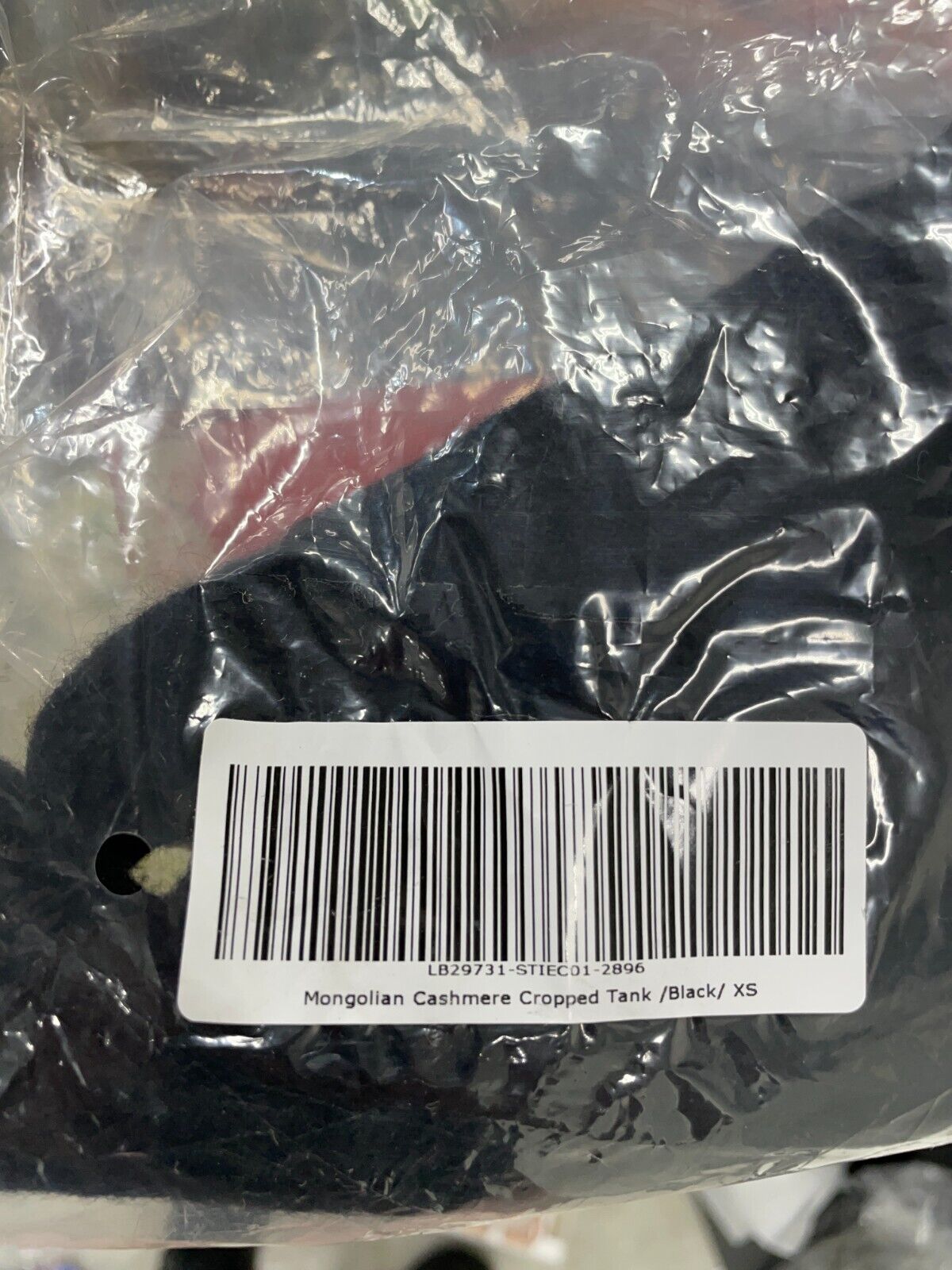 Quince Womens XS Mongolian Cashmere Cropped Tank Black Ribbed Hem V-Neck Stretch