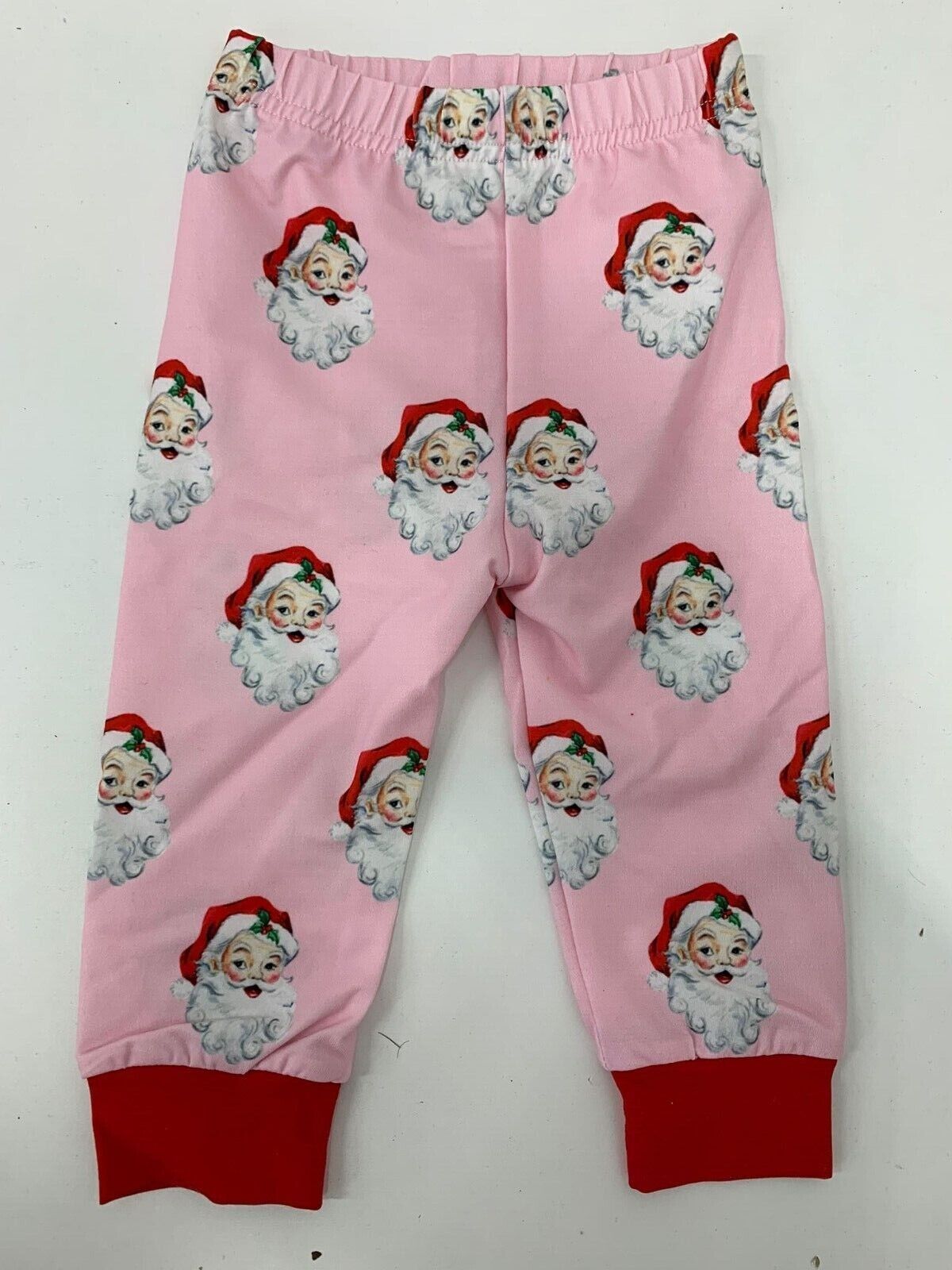 Southern Smocked Co Baby Girls 9M Pink Santa Claus Holly Jolly Set Pajama