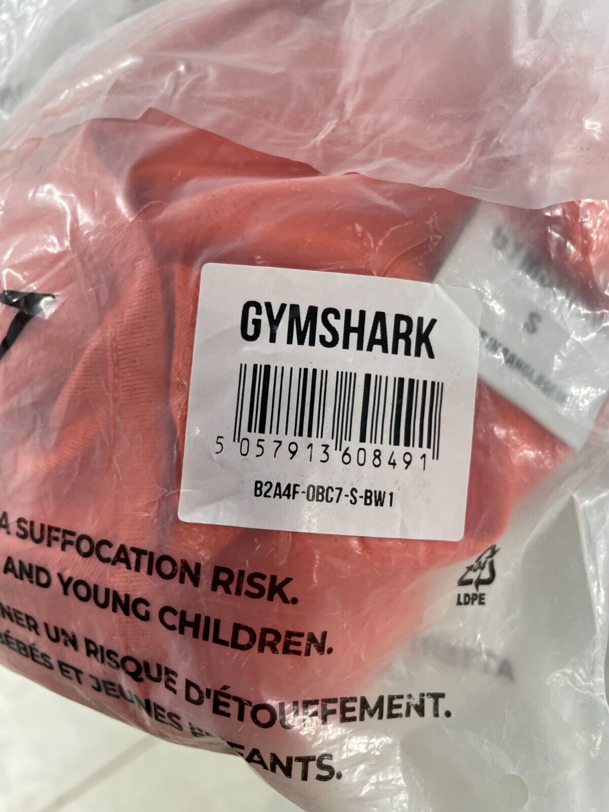 Gymshark Womens S Training Long Sleeve Crop Top Orange Crewneck Gym B2A4F-OBC7