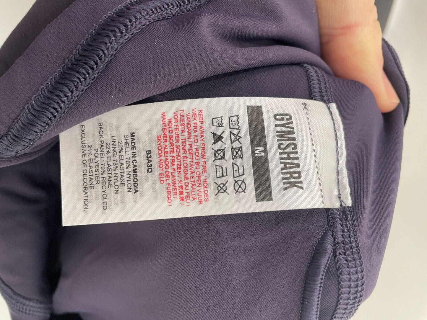 Gymshark x Whitney Simmons Womens M Crop Tank Top Gym B3A3Q-UBM9 Indigo Navy