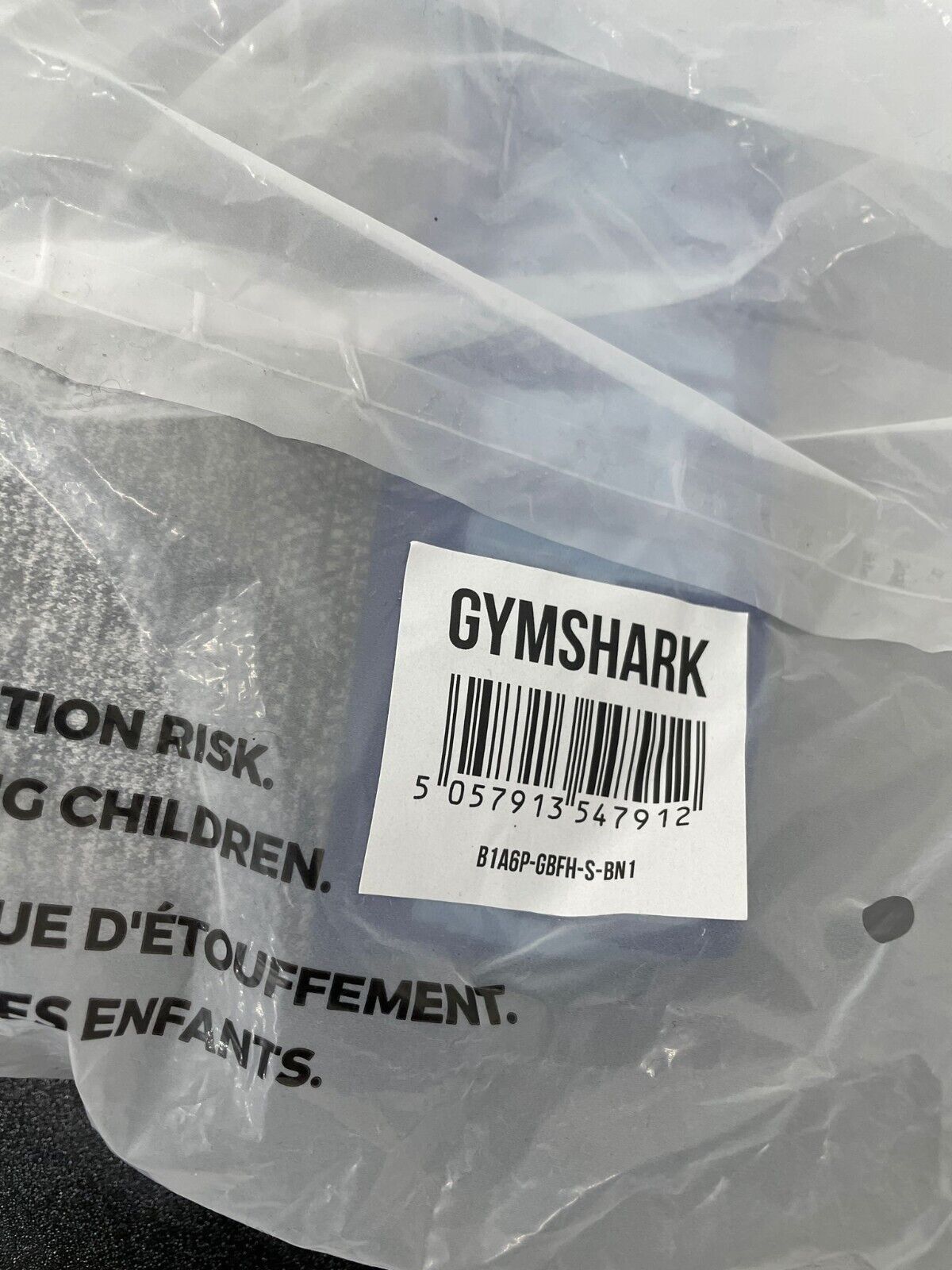 Gymshark Womens S Flex Sports Bra Charcoal Gray Marl Blue Banded B1A6P-GBFH