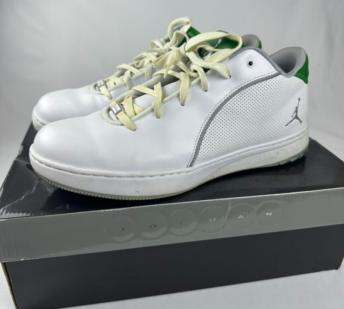 Air Jordan Mens 11 Phase 23 SC Classics White Apple Green Shoes 440562-103
