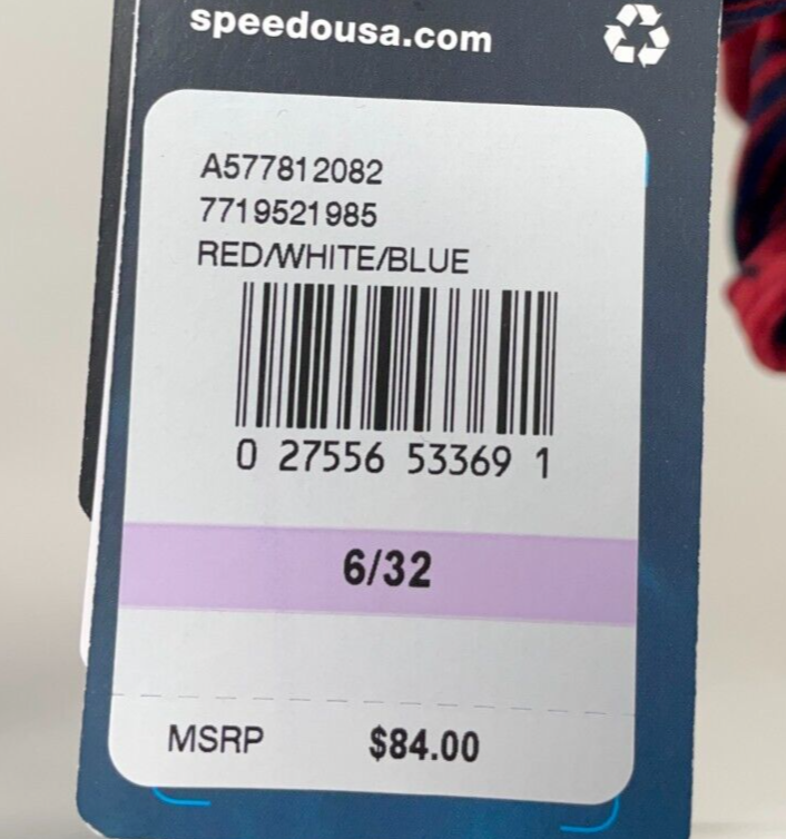 Speedo Women's 6/32 Fusion Vibe Crossback One Piece Swimsuit Red Navy 7719521