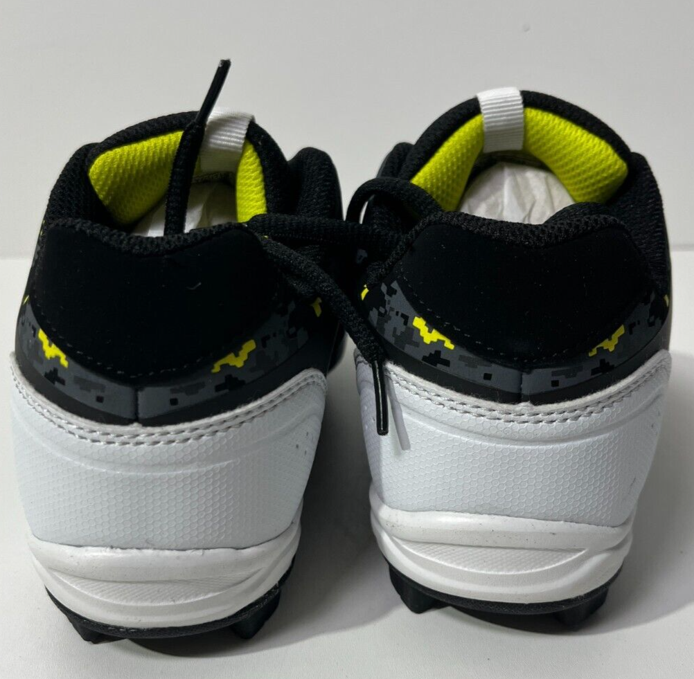 Guardian Youth Size 2 Blaze Lime Lace Up Low Top Baseball & Softball Cleat Black