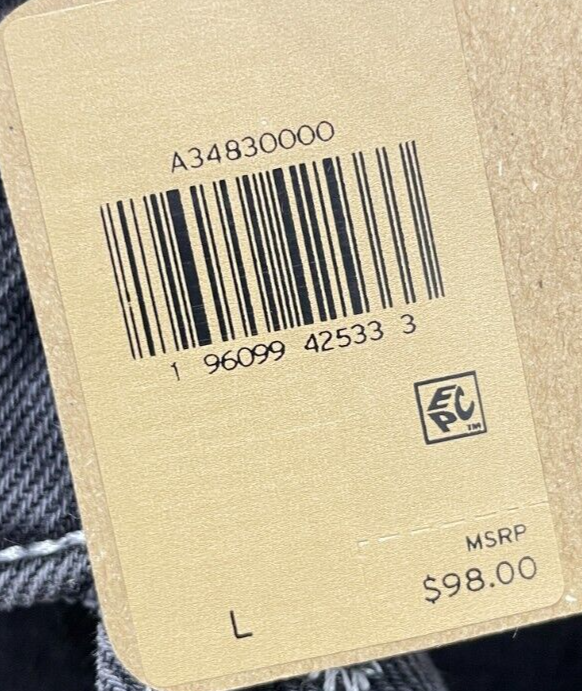 Levi's Women's L Trucker Carpenter Jacket Black Denim Classic A3483-0000 NWT