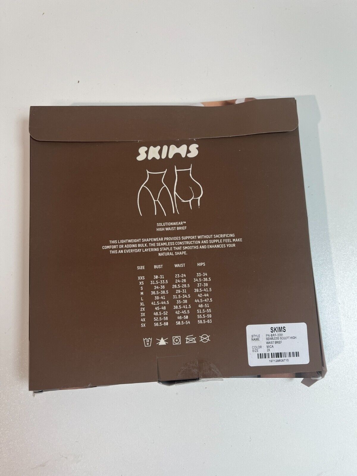 SKIMS Women's 2X Seamless Sculpt Shaping High Waist Brief Mica Nude PN-BRF-3361