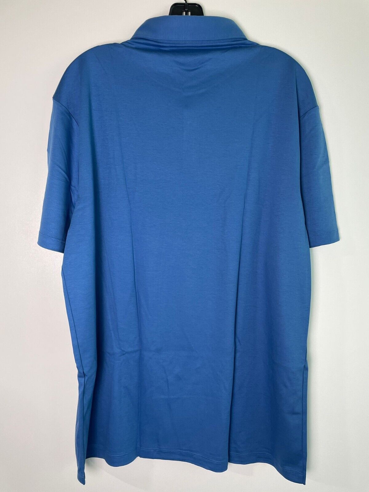 Charles Tyrwhitt Mens XL Smart Jersey Polo Shirt Golf Ocean Blue Short Sleeve