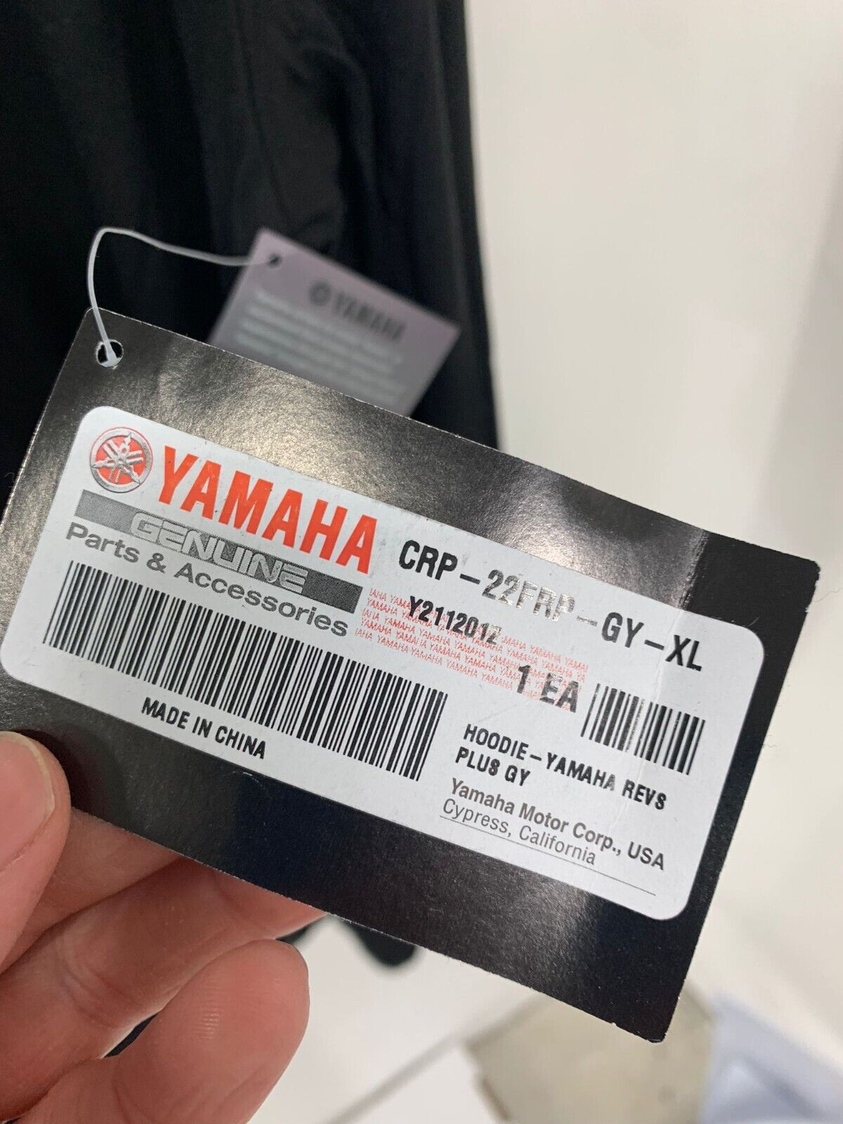 Yamaha Mens XL Black Revs Plus REVS+ Darkside Hoodie Hooded T Shirt Occult