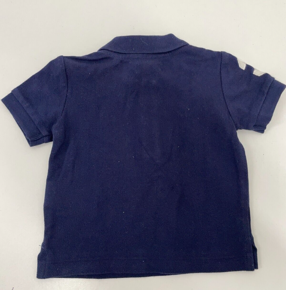 Ralph Lauren Baby 6M Boys' Big Pony Polo Shirt Navy Cotton "3" Patch Embroidered