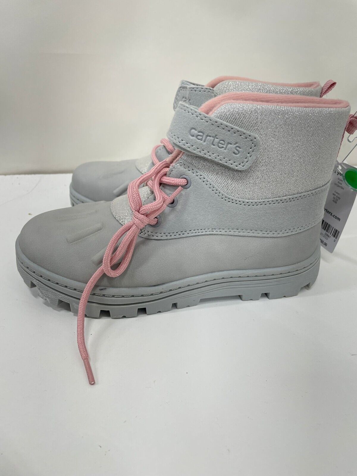 Carters Girls 2Y New Grey Duck Boots Kids Youth Pink YF22H15H