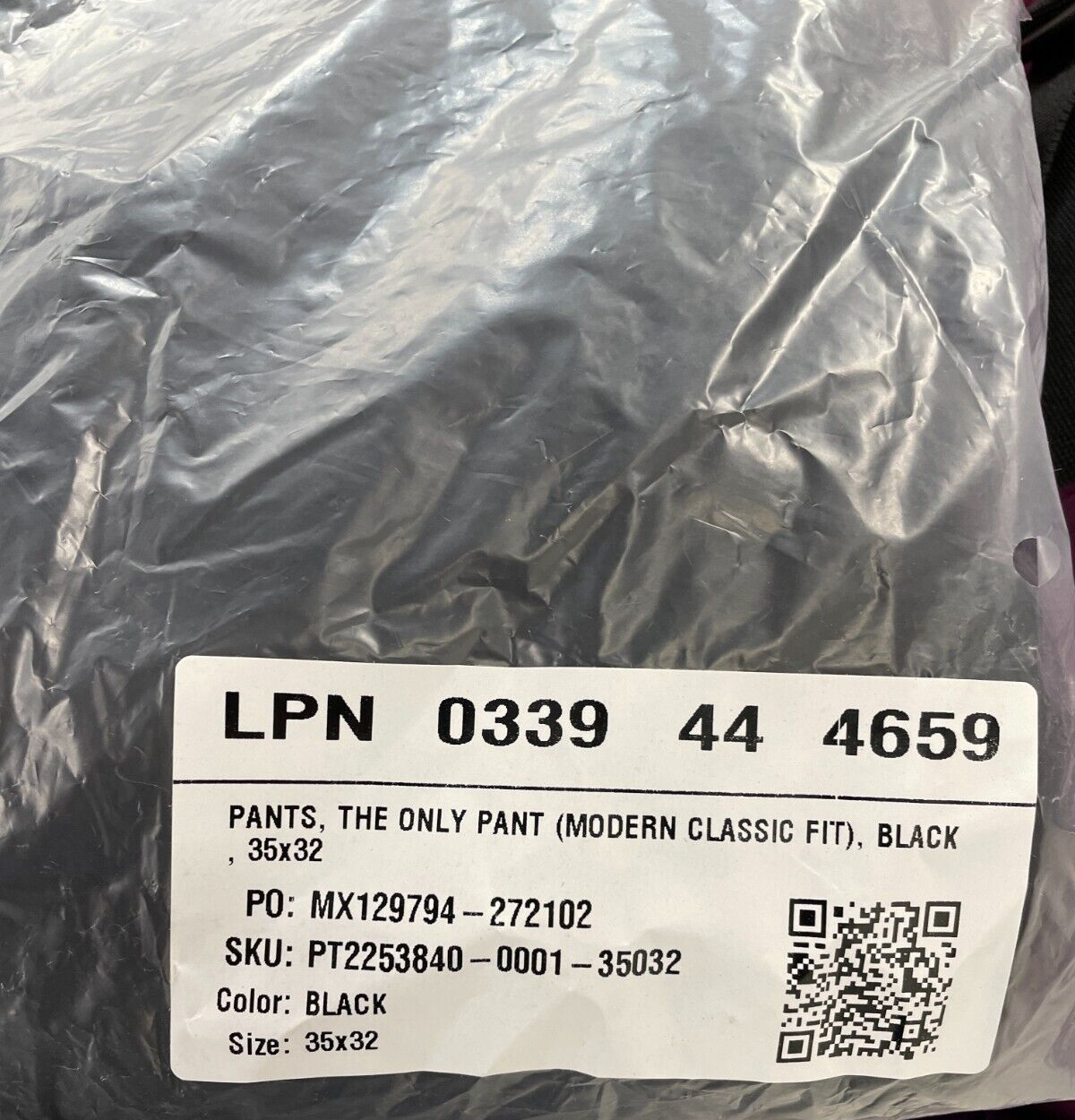 Fabletics Men's 35x32 The Only Pant (Classic Fit) Black Water Repellent NWT