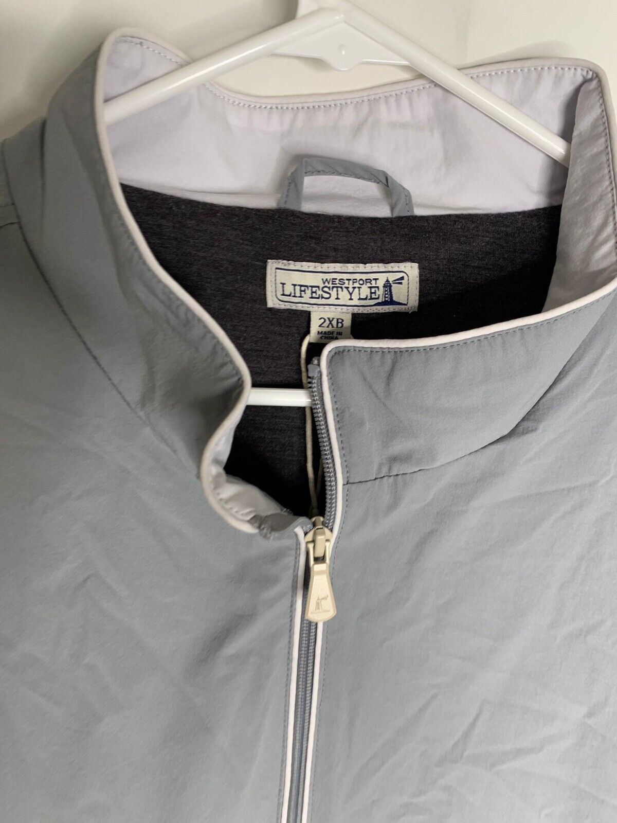 Westport Lifestyle Big & Tall Mens 2XB Grey Full Zip Stretch Lined Jacket 40887